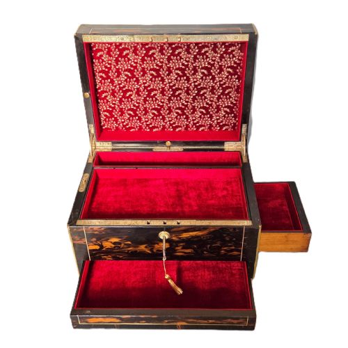 LARGE VICTORIAN COROMANDEL JEWELLERY BOX