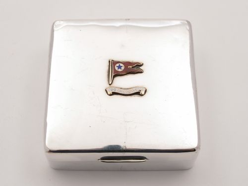 fig 1. Silver Plated Box from SS Arandora Star, Circa 1920s