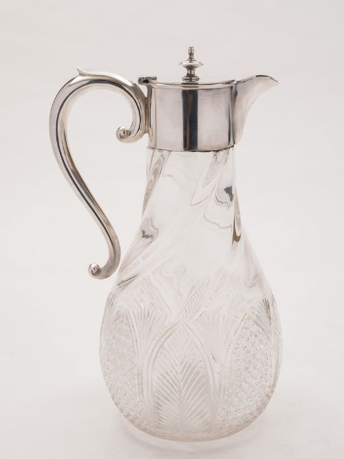 Edwardian Cut Glass Claret Jug, Circa 1900