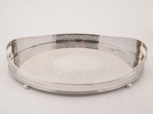 Large Edwardian Gallery Tray, Circa 1905