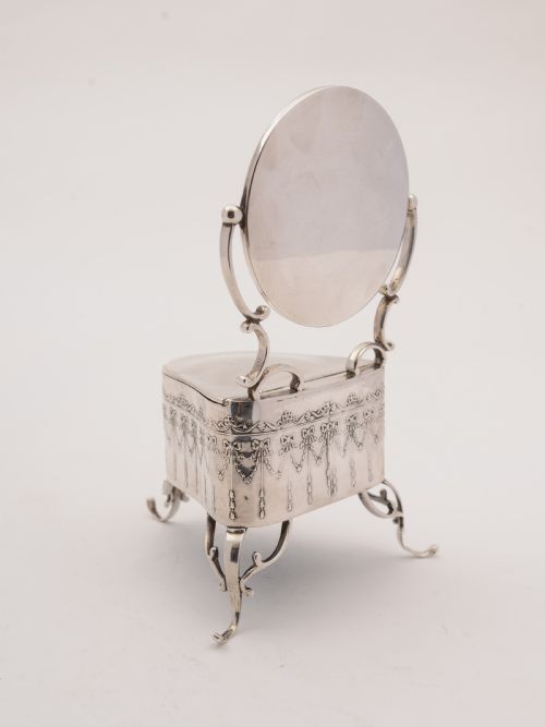 fig 1. Edwardian Silver Jewellery Box, Birmingham 1908