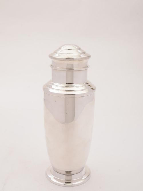 Large Art Deco Silver Plated Cocktail Shaker, Circa 1930