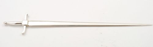 Nice Victorian Silver Plated 'Sword' Paperknife - Circa 1890