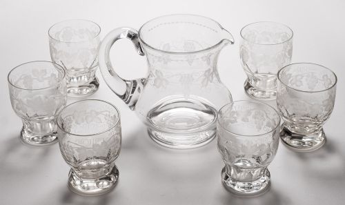 Gorgeous Edwardian Jug & Glass Set - Circa 1905