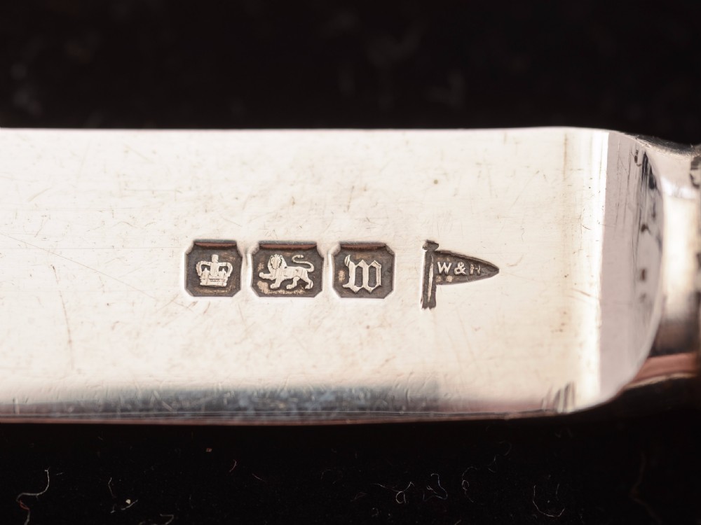 Set of 6 Silver Butter Knives in Onslow Pattern, Sheffield 1914 View IV