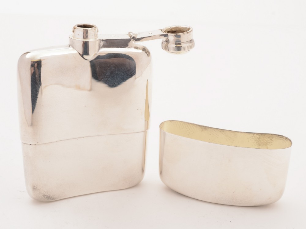 Silver Hip Flask, Sheffield 1918 View III