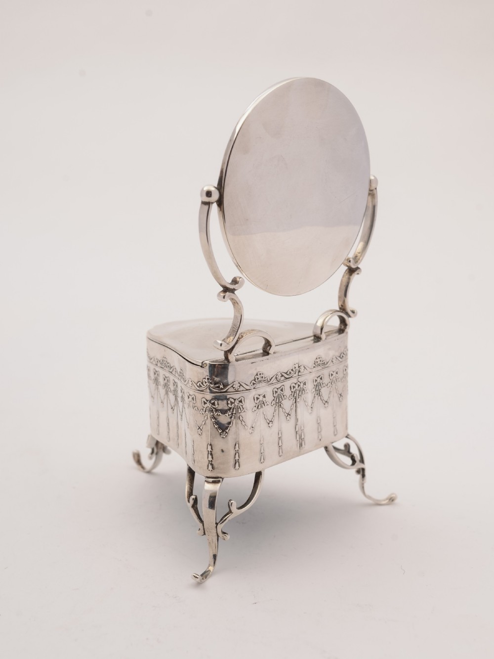 Edwardian Silver Jewellery Box, Birmingham 1908 View II