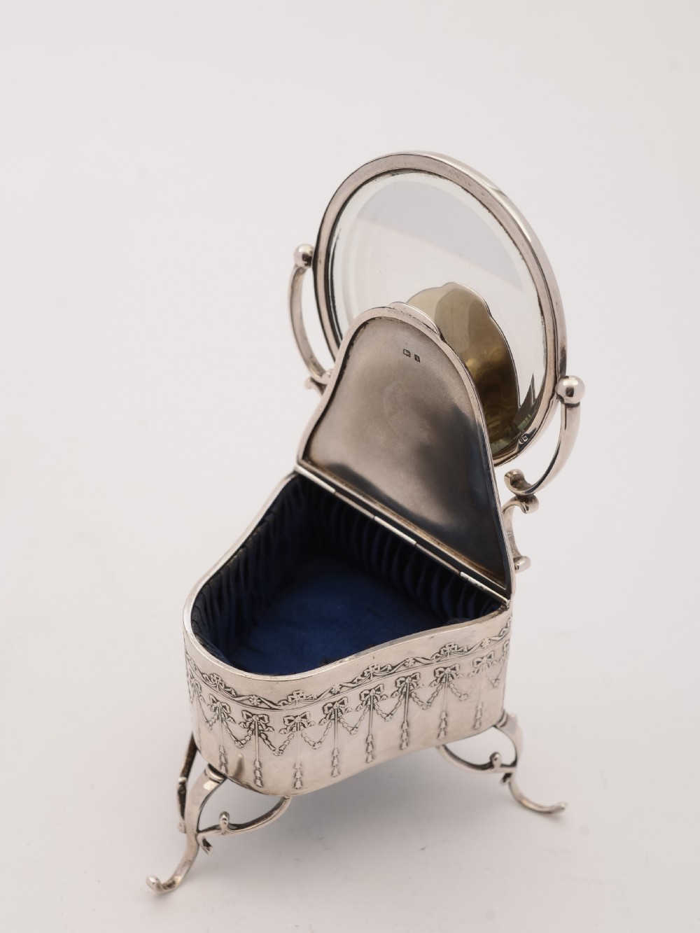 Edwardian Silver Jewellery Box, Birmingham 1908 View III