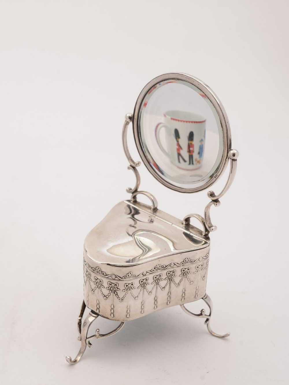 Edwardian Silver Jewellery Box, Birmingham 1908 View IV