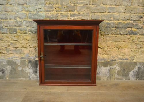 Small Mahogany Wall Display Cabinet