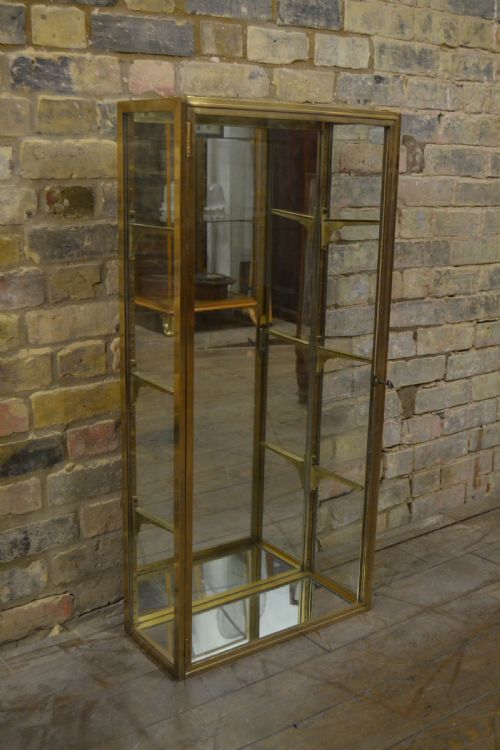 1920s Brass Display Cabinet
