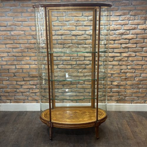 Antique F. Sage & Co Oak Shop Display Cabinet