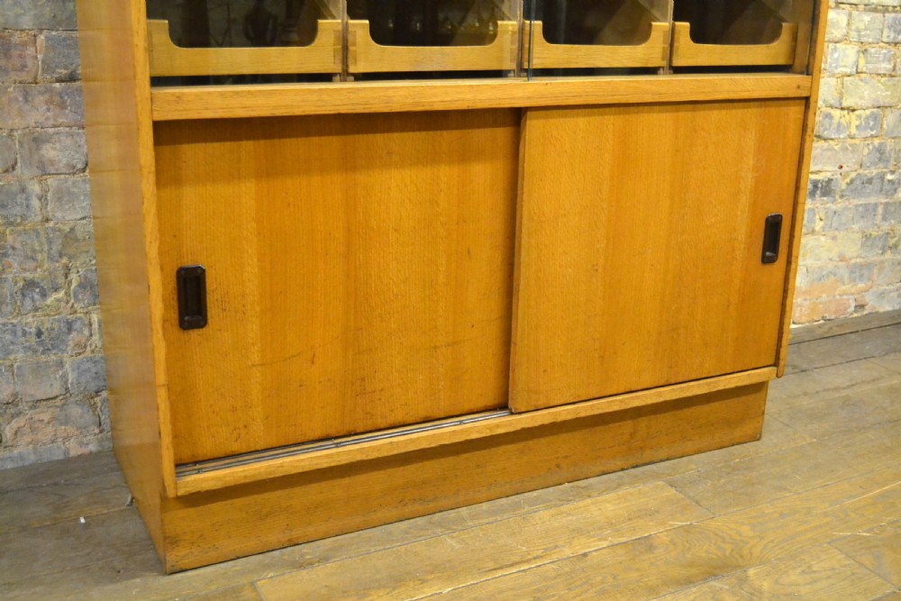 Unusual Oak Haberdashery Shirt Display Cabinet View VI