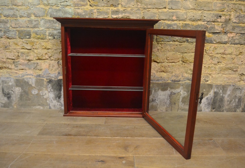 Small Mahogany Wall Display Cabinet View IV
