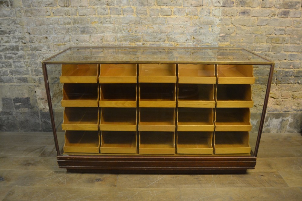 Four Bronze and Oak Counters