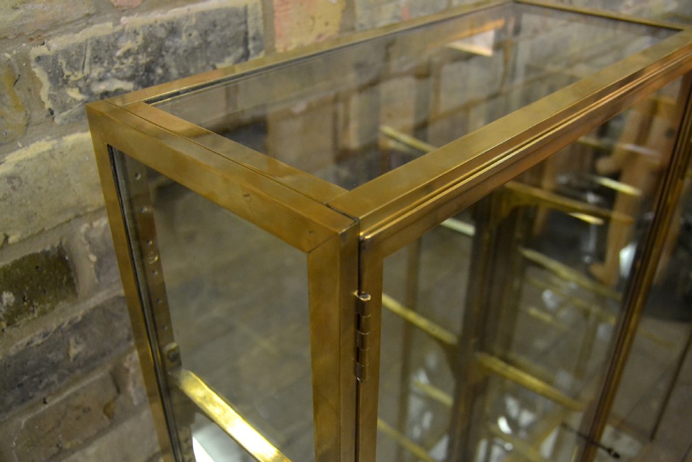 1920s Original Brass Display Cabinet View IV