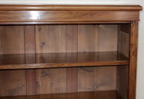 EDWARDIAN WALNUT OPEN BOOKCASE - ADDITIONAL PHOTO 1