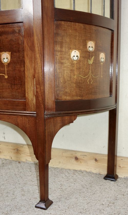 MAHOGANY ART NOUVEAU DISPLAY CABINET - ADDITIONAL PHOTO 1