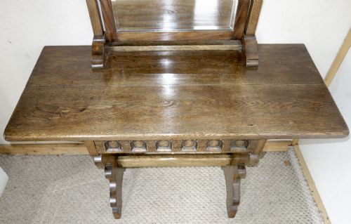 OAK DRESSING TABLE WITH DRAWER - ADDITIONAL PHOTO 1