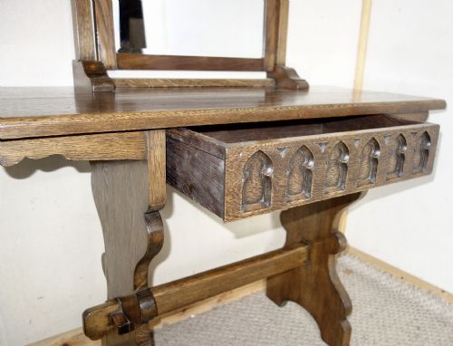 OAK DRESSING TABLE WITH DRAWER - ADDITIONAL PHOTO 2
