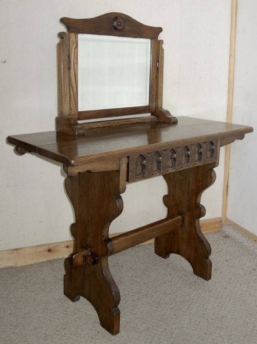 OAK DRESSING TABLE WITH DRAWER - ADDITIONAL PHOTO 3