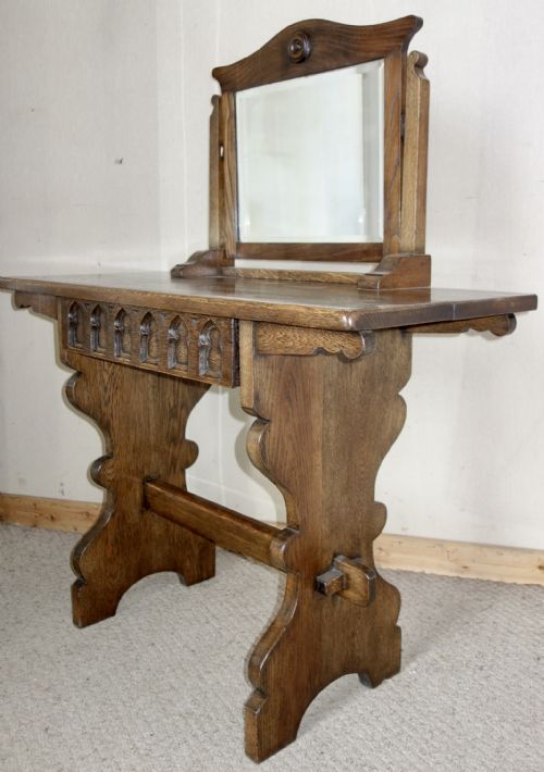 OAK DRESSING TABLE WITH DRAWER - ADDITIONAL PHOTO 7