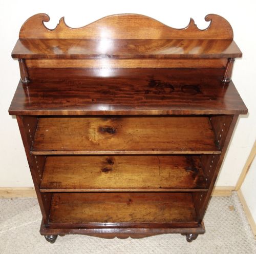 GEORGIAN MAHOGANY OPEN BOOKCASE - ADDITIONAL PHOTO 1
