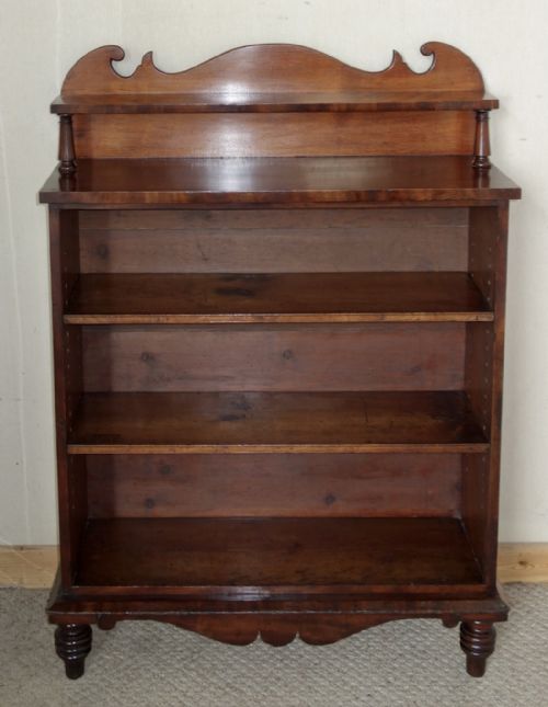 GEORGIAN MAHOGANY OPEN BOOKCASE - ADDITIONAL PHOTO 4