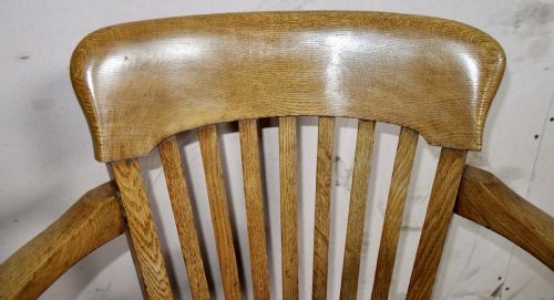 SWIVEL OAK SOLID OAK DESK CHAIR - ADDITIONAL PHOTO 3