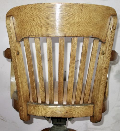 SWIVEL OAK SOLID OAK DESK CHAIR - ADDITIONAL PHOTO 6