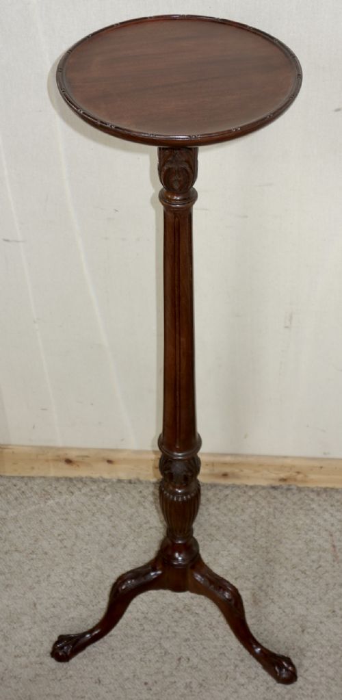 EDWARDIAN MAHOGANY TORCHERE - ADDITIONAL PHOTO 4