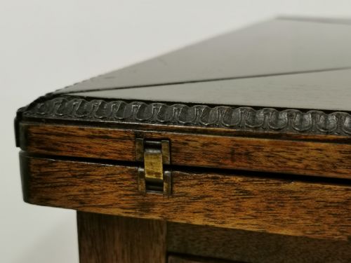 ANTIQUE EDWARDIAN CHIPPENDALE STYLE SOLID MAHOGANY ENVELOPE CARD GAMES TABLE - ADDITIONAL PHOTO 12