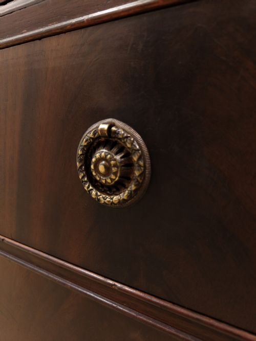 DIMINUTIVE ANTIQUE EDWARDIAN MAHOGANY DOUBLE WARDROBE TALLBOY COMPACTUM - ADDITIONAL PHOTO 2