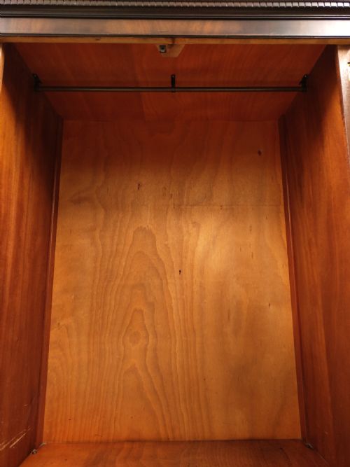 DIMINUTIVE ANTIQUE EDWARDIAN MAHOGANY DOUBLE WARDROBE TALLBOY COMPACTUM - ADDITIONAL PHOTO 8