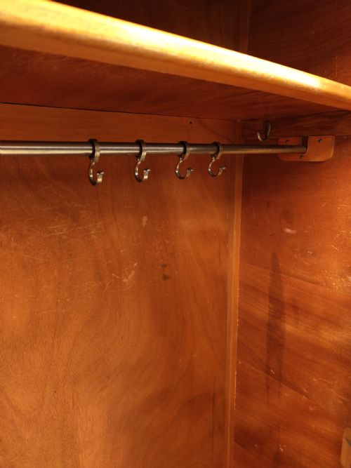 ANTIQUE LINEN FOLD STYLE GOLDEN OAK SINGLE HALL WARDROBE - ADDITIONAL PHOTO 4