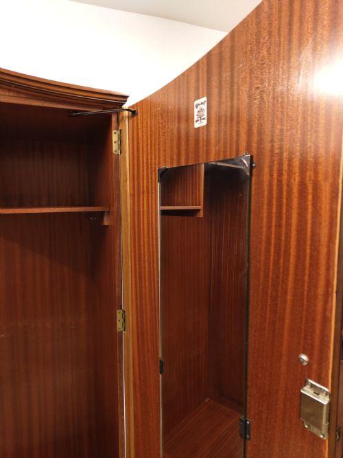 ANTIQUE BURR WALNUT DOUBLE WARDROBE ARMOIRE COMPACTUM - ADDITIONAL PHOTO 8