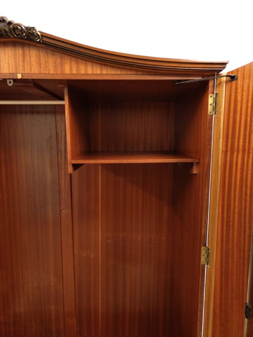 ANTIQUE BURR WALNUT DOUBLE WARDROBE ARMOIRE COMPACTUM - ADDITIONAL PHOTO 10
