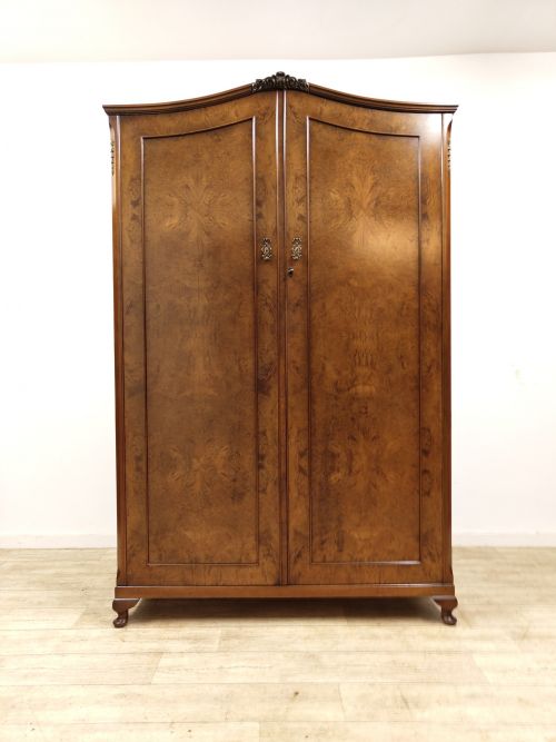 antique burr walnut double wardrobe armoire compactum - CATEGORY: ANTIQUE WARDROBES - DATED 1930
