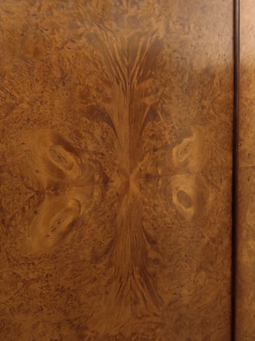 ANTIQUE BURR WALNUT TALLBOY COMPACTUM SINGLE WARDROBE - ADDITIONAL PHOTO 7