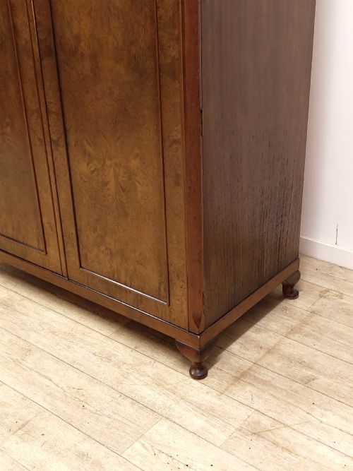 ANTIQUE BURR WALNUT TALLBOY COMPACTUM SINGLE WARDROBE - ADDITIONAL PHOTO 10