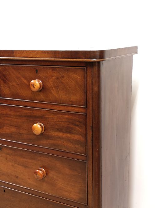 ANTIQUE VICTORIAN MAHOGANY CHEST OF DRAWERS - ADDITIONAL PHOTO 1