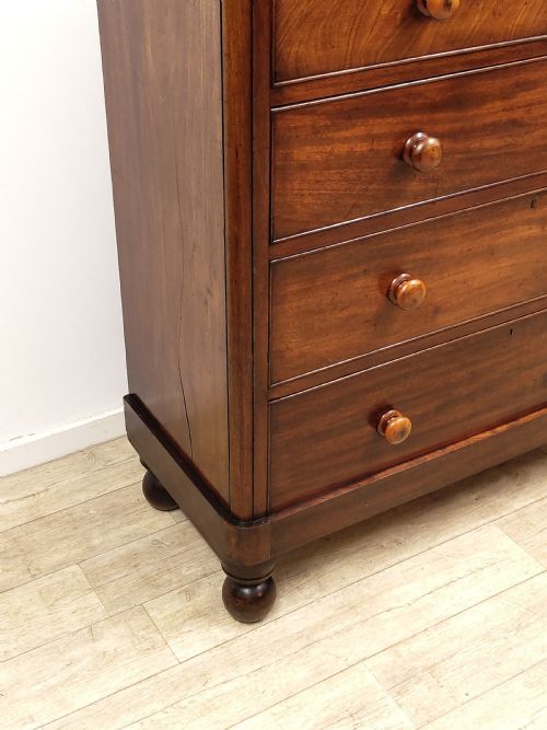 ANTIQUE VICTORIAN MAHOGANY CHEST OF DRAWERS - ADDITIONAL PHOTO 7