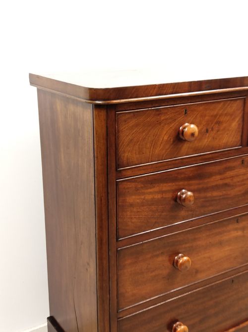 ANTIQUE VICTORIAN MAHOGANY CHEST OF DRAWERS - ADDITIONAL PHOTO 8