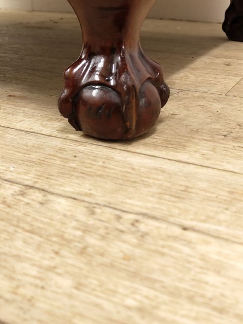 ANTIQUE EDWARDIAN CHIPPENDALE STYLE NARROW SOLID MAHOGANY CHEST OF DRAWERS - ADDITIONAL PHOTO 6