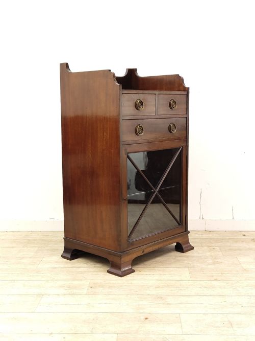 SUPERB QUALITY ANTIQUE EDWARDIAN GLAZED SIDEBOARD CABINET - ADDITIONAL PHOTO 1