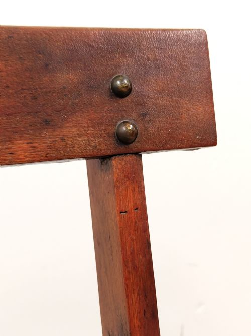 ANTIQUE ENGLISH VICTORIAN STAINED BEECH FOLDING CANE CAMPAIGN ARMCHAIR - ADDITIONAL PHOTO 14