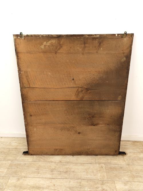 ORIGINAL LARGE ANTIQUE 19TH CENTURY EBONISED OVER MANTLE MIRROR - ADDITIONAL PHOTO 3