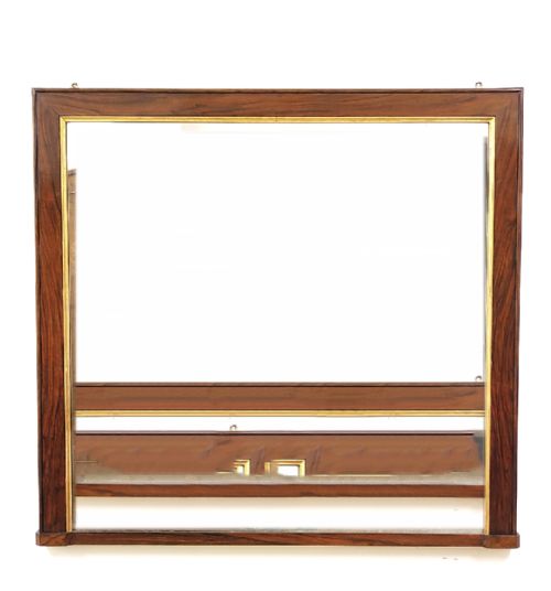 LARGE ORIGINAL ANTIQUE EARLY 19TH CENTURY SOLID ROSEWOOD GILDED MIRROR - ADDITIONAL PHOTO 8