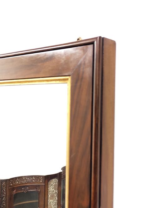 LARGE ORIGINAL ANTIQUE EARLY 19TH CENTURY SOLID ROSEWOOD GILDED MIRROR - ADDITIONAL PHOTO 3