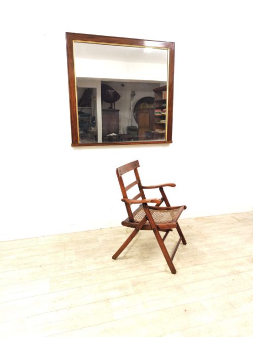 LARGE ORIGINAL ANTIQUE EARLY 19TH CENTURY SOLID ROSEWOOD GILDED MIRROR - ADDITIONAL PHOTO 4
